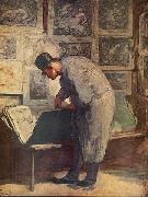 Honore Daumier Der Kupferstich-Liebhaber oil painting